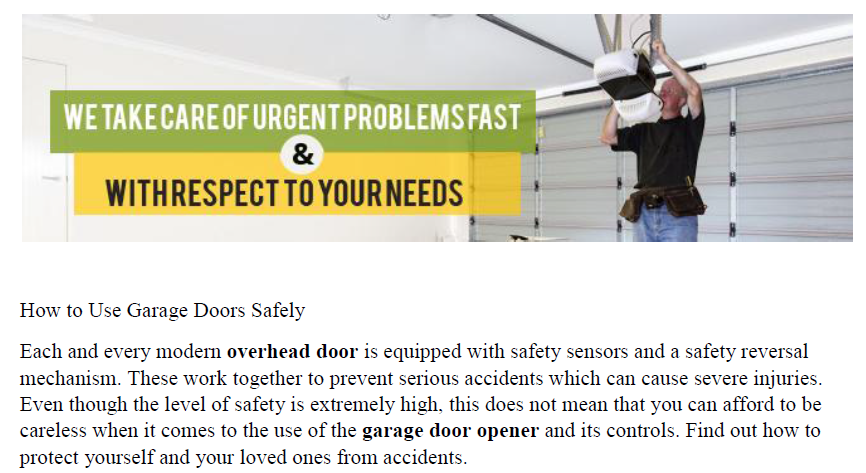 How to Use Garage Doors Safely - Garage Door Repair Jamaica